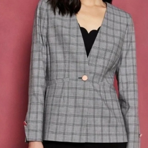 Ted Baker London Jackets & Blazers - Ted Baker Size‎ US 4 Collarless Jacket NWT